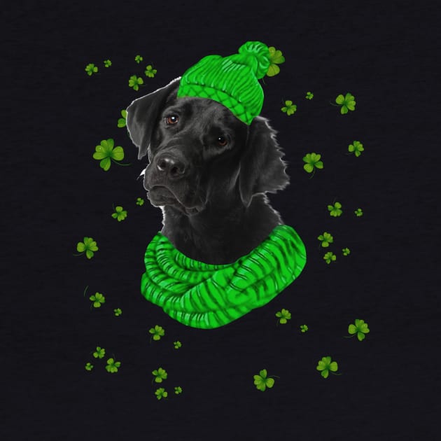 Labrador Black Hat St Patricks Day Shamrock by shattorickey.fashion